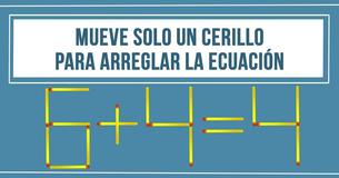 ¿Puedes corregir la ecuación moviendo solo UN cerillo?