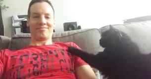 Very Polite Cat Gently Taps Owner For Affection