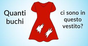Semplice ma complicato: riesci a indovinare correttamente quanti buchi ci sono in questo vestito?