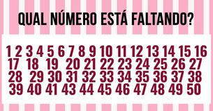 A maioria das pessoas não consegue descobrir qual número está faltando na primeira tentativa