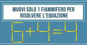 Riesci a correggere l'equazione spostando solo un bastoncino?