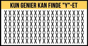 Kun genier kan finde "Y"-et på under 60 sekunder