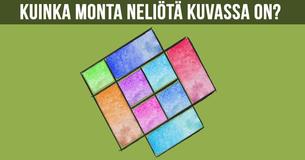 Huomio: kuinka monta neliötä kuvassa on? 