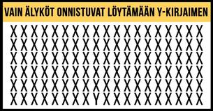 Vain kaikkein älykkäimmät onnistuvat löytämään Y-kirjaimen alle 60 sekunnissa