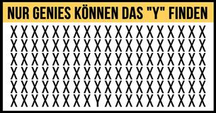 Nur Genies sind in der Lage, das "Y" in weniger als 30 Sekunden zu finden