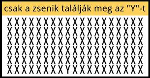 Csak a zsenik találják meg az "Y" betűt 30 másodpercen belül