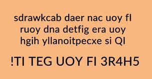 Only Highly Gifted People Can Read Backwards. Can You?