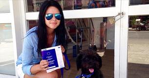 After Weeks Of Searching, Woman Finds And Adopts Stray That Saved Her From Two Creeps