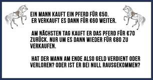 Die meisten Menschen können dieses Pferderätsel nicht lösen – schaffst Du es?