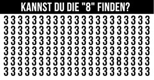 Schaffst Du es, innerhalb von 30 Sekunden die Zahl zu finden, die nicht dazu passt?