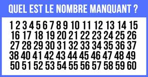 Pouvez-vous trouver le nombre manquant ? La plupart des gens ne peuvent pas le faire en moins de 10 secondes  