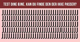 Øjentest: Kan du finde den der ikke passer på 30 sekunder? 