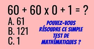 Êtes-vous assez intelligente pour résoudre ce problème mathématique assez complexe ?