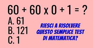 Sei abbastanza intelligente da risolvere questo difficile problema matematico?