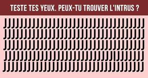 Test oculaire : Peux-tu trouver l'intrus dans tous nos tests en moins de 30 secondes ?