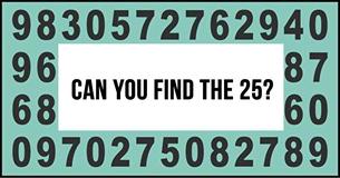 Only People With An IQ Score Of 150-185 Can Find The 25 In 10 Seconds 