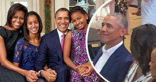 Barack, Michelle et Malia Obama ont apporté leur plein appui à Sasha lors de la remise des diplômes au lycée.