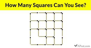 How Many Squares Do You See? 90% Fail This Quiz.