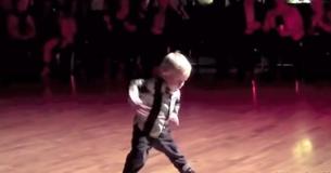 Peuter hoort zijn favoriete Elvis-liedje en de hele menigte gaat los