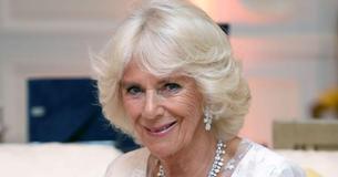 Hertogin Camilla ziet er fantastisch uit in glitterende jurk en diamanten ketting bij diner met Donald Trump bij de VS ambassade