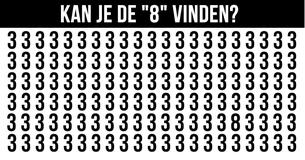 Kun je het afwijkende getal binnen 30 seconden vinden?