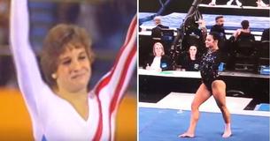 Genen van de perfecte 10: Bekijk hoe Mary Lou Rettons dochter haar vloerroutine bij NCAA Gymnastics perfect uitvoert
