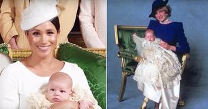 Le portrait du baptême d'Archie aux côtés du prince Harry et de la princesse Diana est presque identique