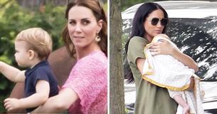 Hertiginna Kate och Hertiginna Meghans Poloutflykt med barnen