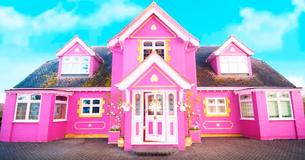 Une femme transforme sa maison ennuyeuse en palais rose avec un jardin de licornes