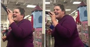 Esta mamá se vuelve una sensación viral en un abrir y cerrar de ojos luego de su sesión de karaoke improvisada mientras hacía las compras