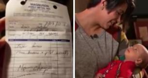 Le nouveau papa appelle le réparateur pour une urgence : il a laissé une note à la réception au sujet du nouveau-né