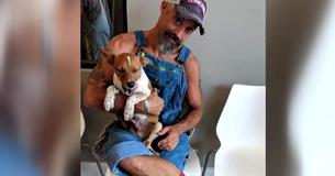Three-Legged Pup Rescued From The Woods, Now Adopted By Veteran Who Lost His Leg In Roadside Explosion