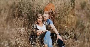 A Couple Gets A Magical Woodland Visitor On Their Engagement Shoot