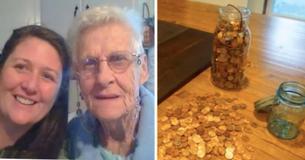 Vrouw vraagt stervende grootmoeder om muntjes uit de hemel te sturen, na haar overlijden vindt ze 'honderden en honderden' muntjes