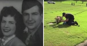 Une femme s'occupe de son mari de 72 ans, ancien combattant de la Seconde Guerre Mondiale. Après son décès, il lui rend souvent visite sur sa tombe pour la remercier