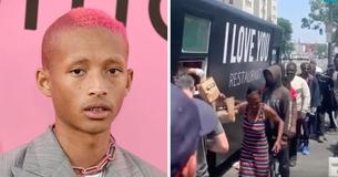 Jaden Smith start een veganistische foodtruck om de daklozen gratis eten te geven.