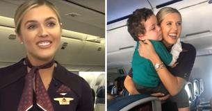 Une hôtesse de l'air fait visiter l'avion à un jeune garçon autiste pour le distraire et l'aider à gérer son stress dans l'avion