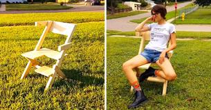 Un padre muy creativo diseñó una silla especial para su hija bisexual