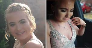 Garota de 16 anos de idade, chora no baile de formatura depois de uma valentona derramar uma jarra de suco sobre  ela