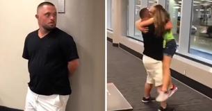 Pareja con síndrome de Down tiene una hermosa reunión en el aeropuerto después de haber estado separados