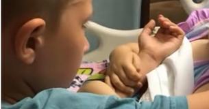 6-Year-Old Brother Comforts His Sick Little Sister As She Holds On To Him In Special Moment At The Hospital