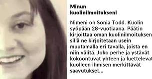 Nainen kirjoittaa oman kuolinilmoituksensa ennen kuolemaansa, sisällyttää mukaan neuvon lähimmäisille 