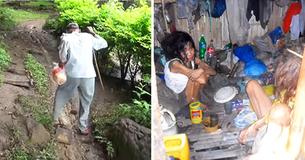 Un anciano camina kilómetros para poder alimentar a sus hijas discapacitadas, pero recibe la ayuda de unos buenos samaritanos