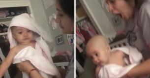 Un Papa rase la tête de bébé comme blague pendant que maman dort mais la découverte l'a choquée