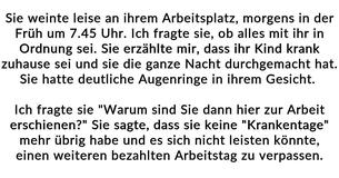 Ein Manager hilft seiner Angestellten, die auch eine Mutter ist und findet, dass sich andere Arbeitgeber es ihm gleichtun sollten