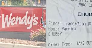 Un homme commande des sandwichs pour lui et sa fiancée chez Wendy's, mais il est mortifié quand il voit "Joufflu" sur le reçu