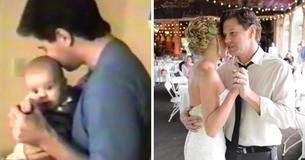 Le père s'est filmé en train de danser avec sa fille depuis ses premiers jours jusqu'à son mariage