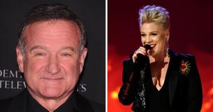 Robin Williams deed een 15-minuten durende stand-up routine om P!nk af te leiden van het verliezen bij de Grammy's