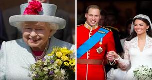 De koningin reikt Kate Middleton Koninklijke Victoriaanse Orde uit op haar achtste huwelijksjubileum