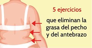 5 ejercicios para eliminar de manera rápida la grasa de los pechos y los antebrazos